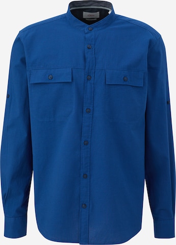 s.Oliver Regular fit Button Up Shirt in Blue: front