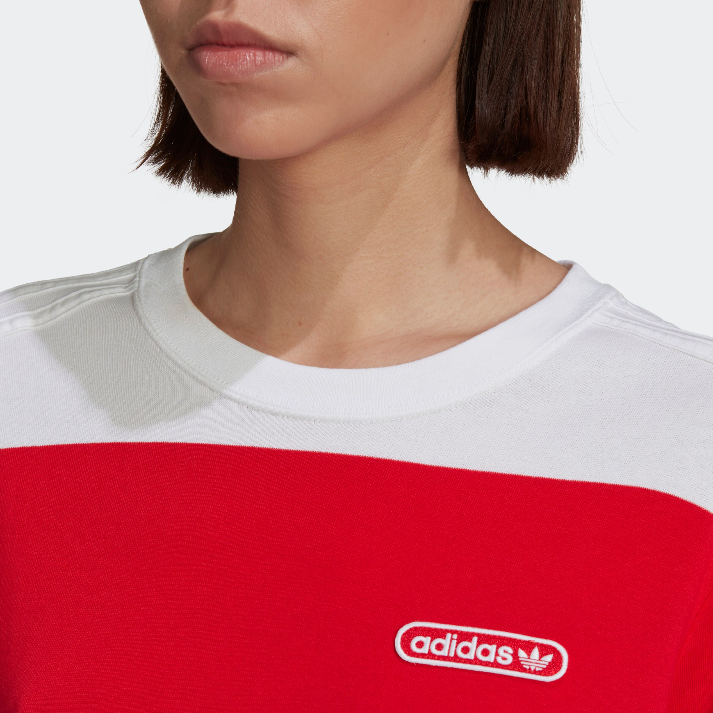 Frauen Sweat ADIDAS ORIGINALS Sweatshirt in Rot - KS88252
