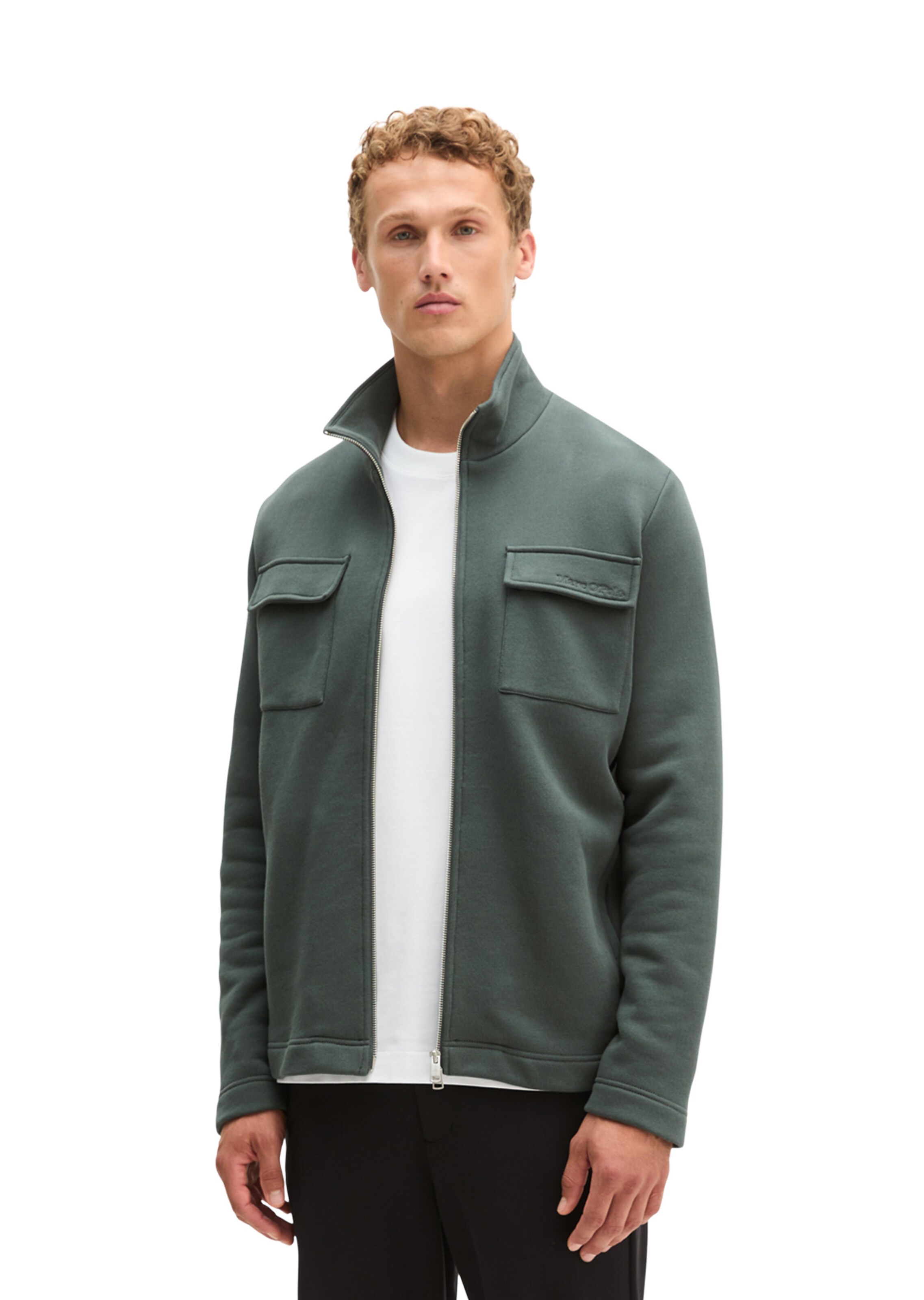 Marc O'Polo Sweatjacke in Grau: Vorderseite
