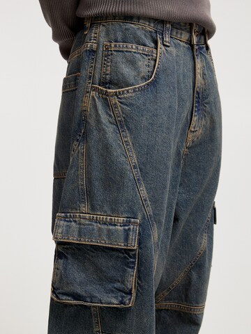 Wide leg Jeans cargo di Pull&Bear in blu
