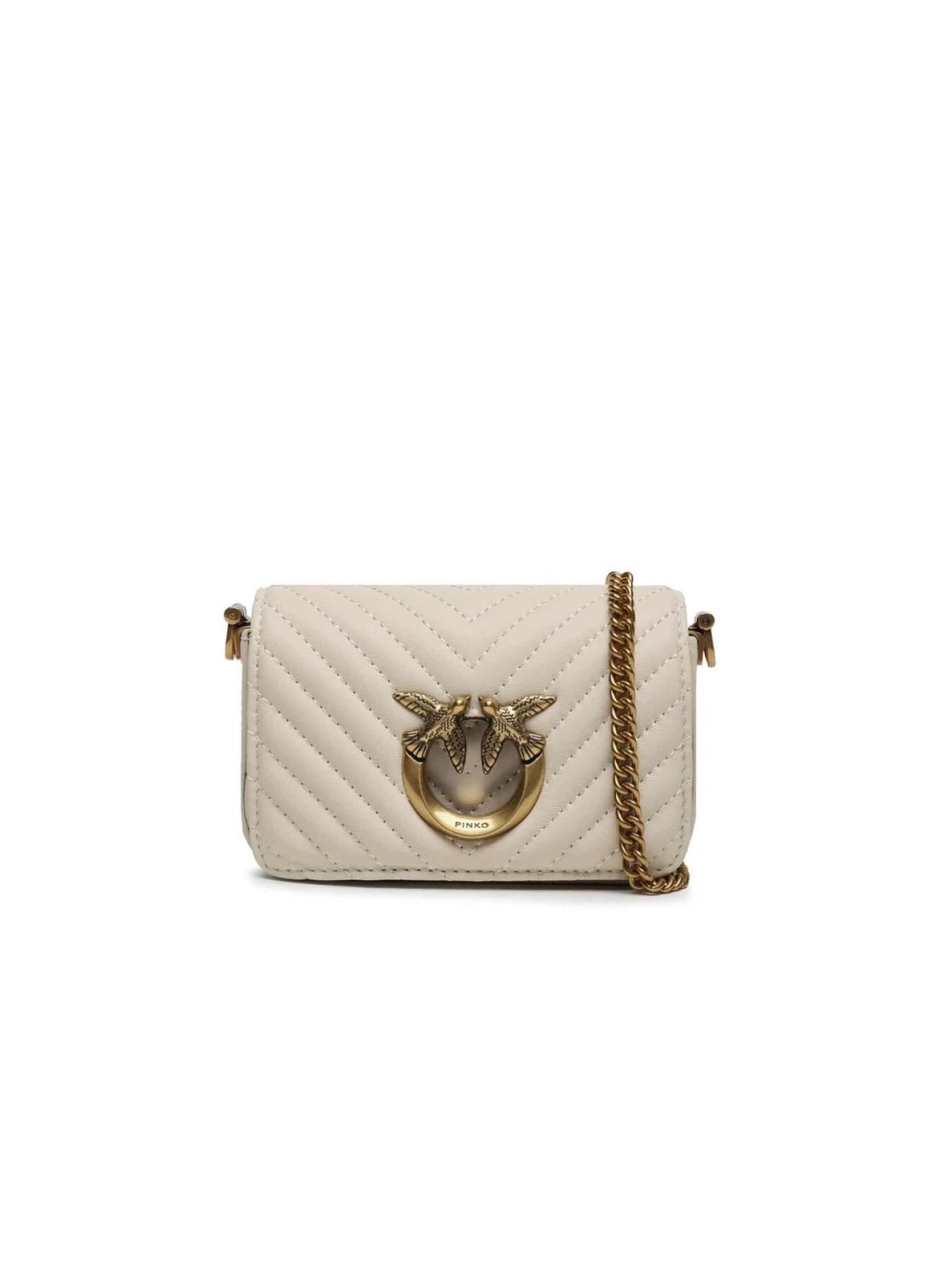PINKO - Bolso de hombro 'Pinko Crossbody Bag Black' en blanco: frente