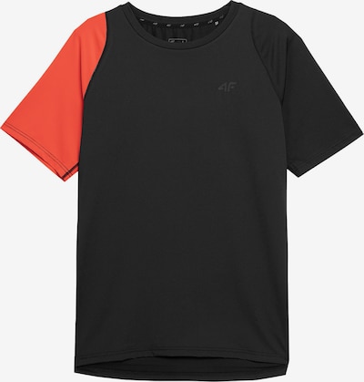 Sportiniai marškinėliai iš 4F, spalva – oranžinė-raudona / juoda, Prekių apžvalga