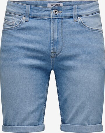 Slimfit Jeans 'Ply' di Only & Sons in blu: frontale