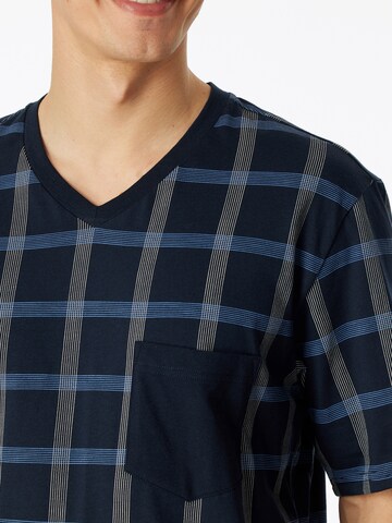 Pyjama court ' V-Ausschnitt - Comfort Nightwear ' SCHIESSER en bleu