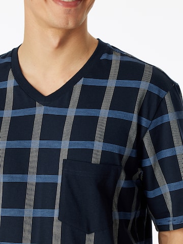 SCHIESSER Pyjama ' V-Ausschnitt - Comfort Nightwear ' in Blau