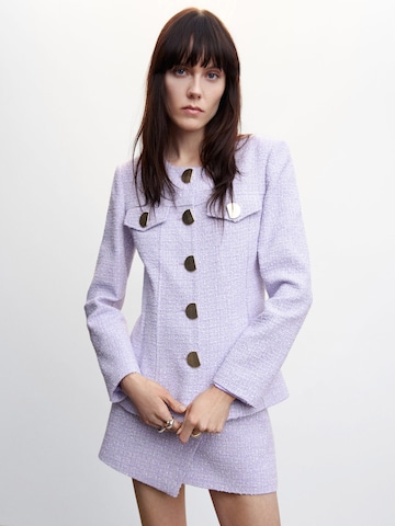 Veste mi-saison 'Gigi' MANGO en violet : devant