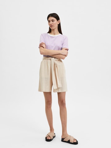 SELECTED Regular Shorts 'Gulia' in Beige