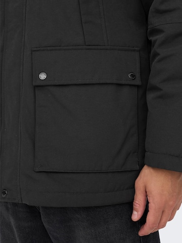 Parka invernale 'Jayden' di Only & Sons in nero