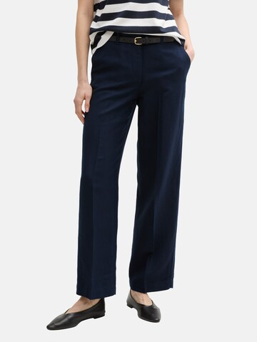 Loosefit Pantalon à plis 'LEA' TOM TAILOR en bleu : devant