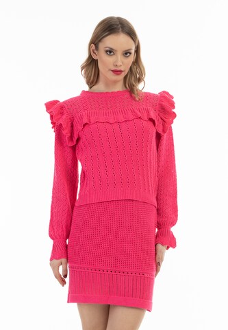 faina Sweater in Pink: front