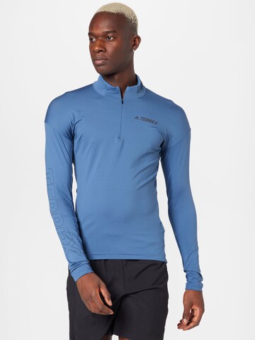 ADIDAS TERREX Performance shirt 'Xperior' in Blue: front