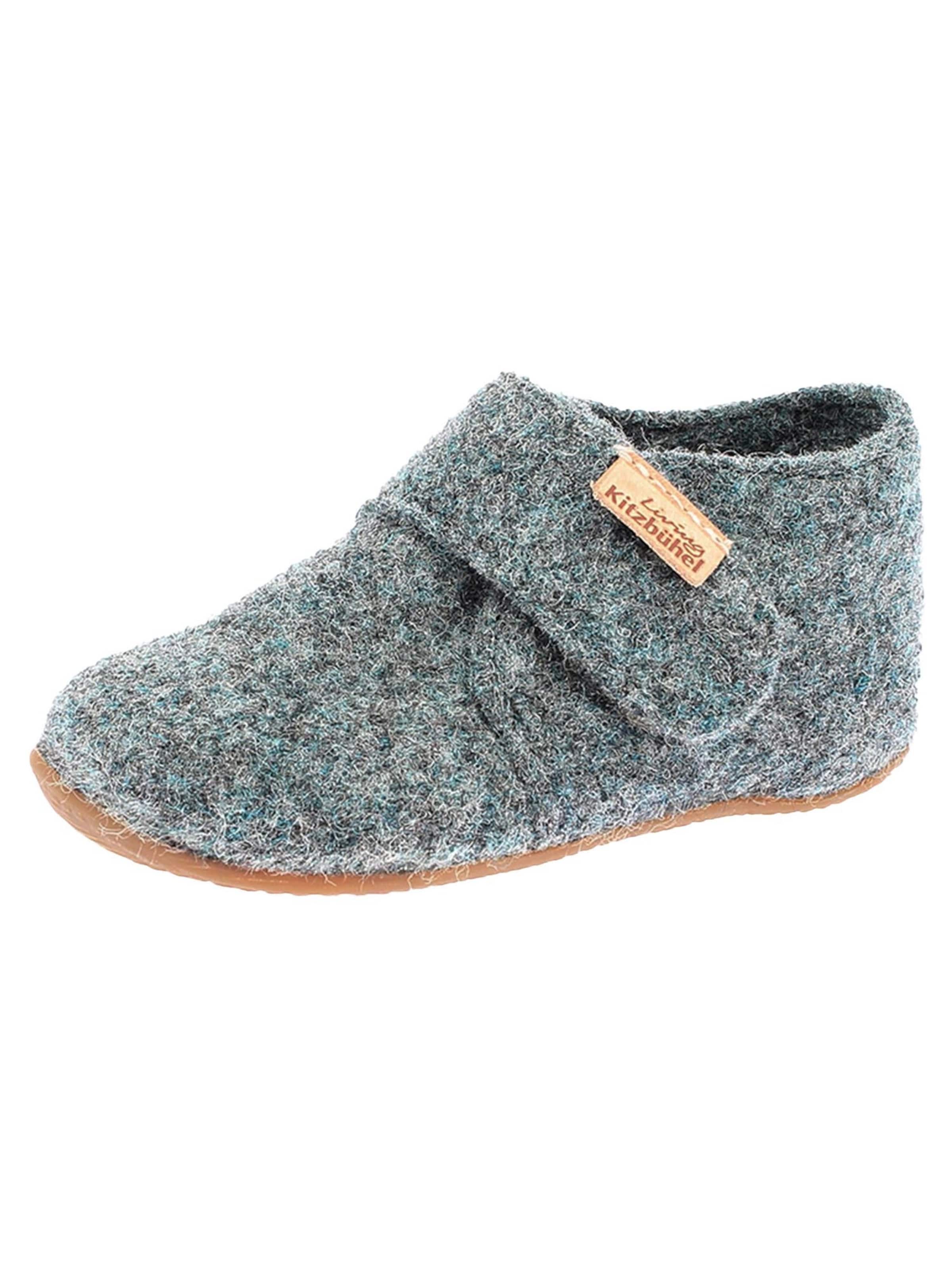 Living Kitzbühel Slipper 'Filz' in Grey: front