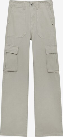 Regular Pantalon cargo Pull&Bear en gris : devant