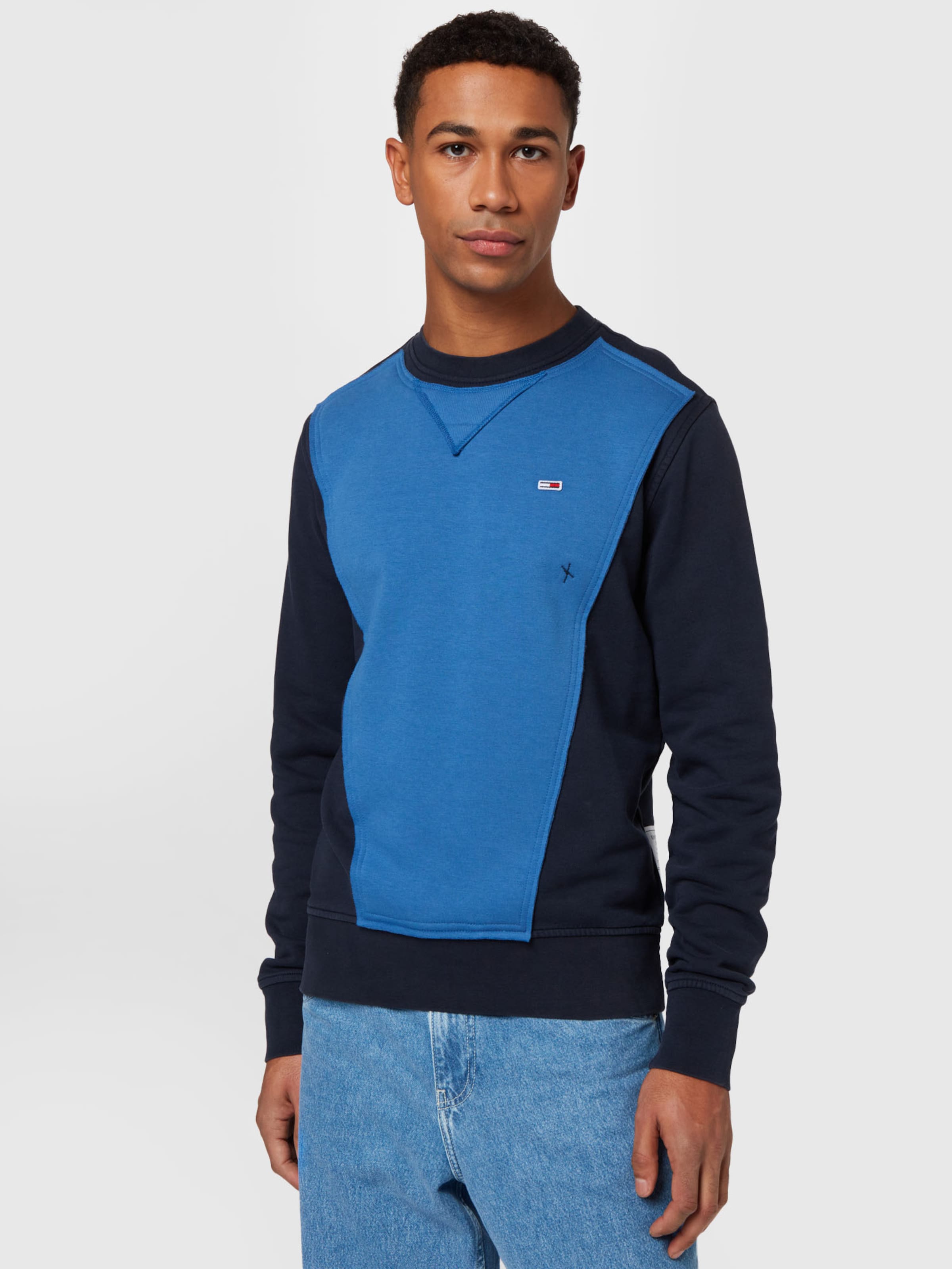 Tommy Jeans Sweatshirt in Blue Marine Blue ABOUT YOU