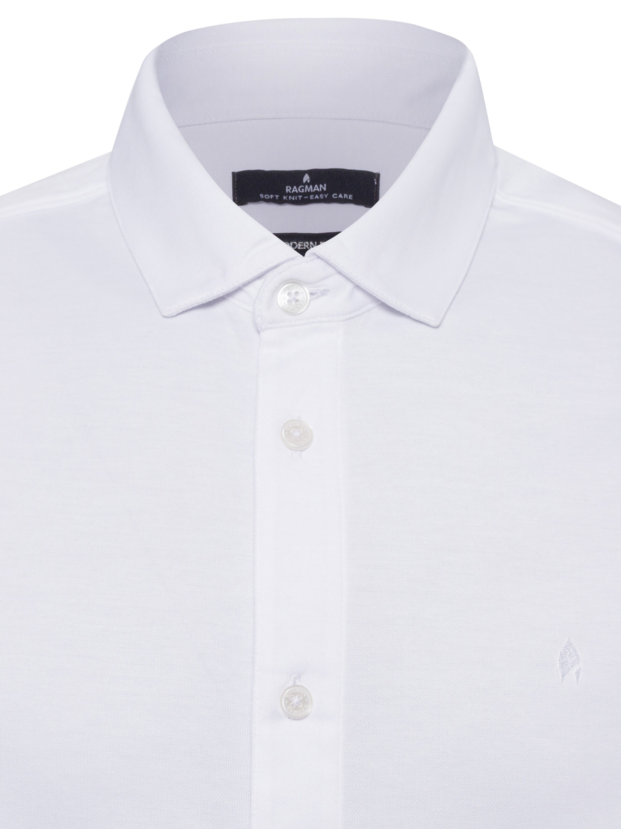 Ragman Regular fit Button Up Shirt in White