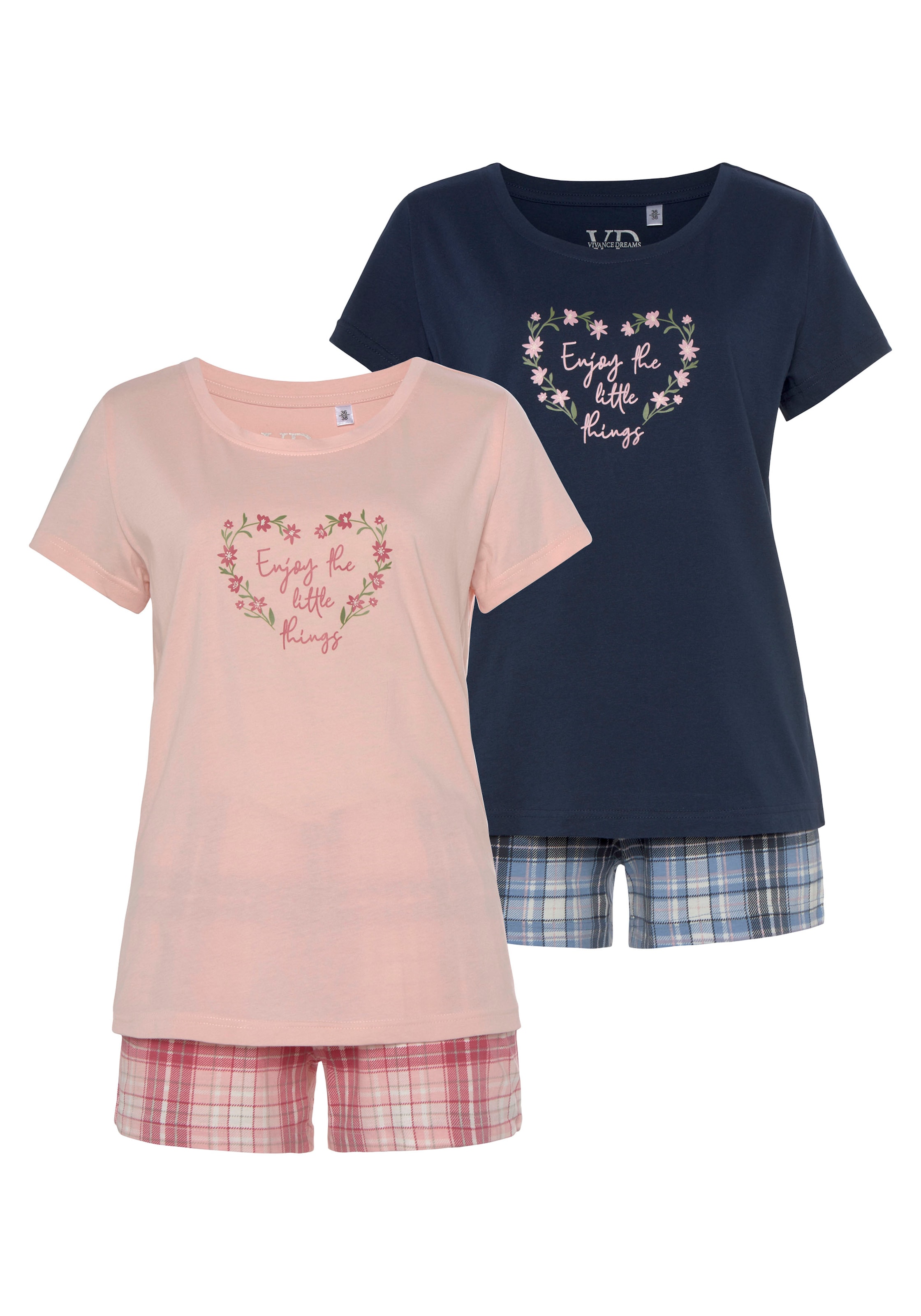 VIVANCE Pyžamo 'Dreams' – mix barev: přední strana