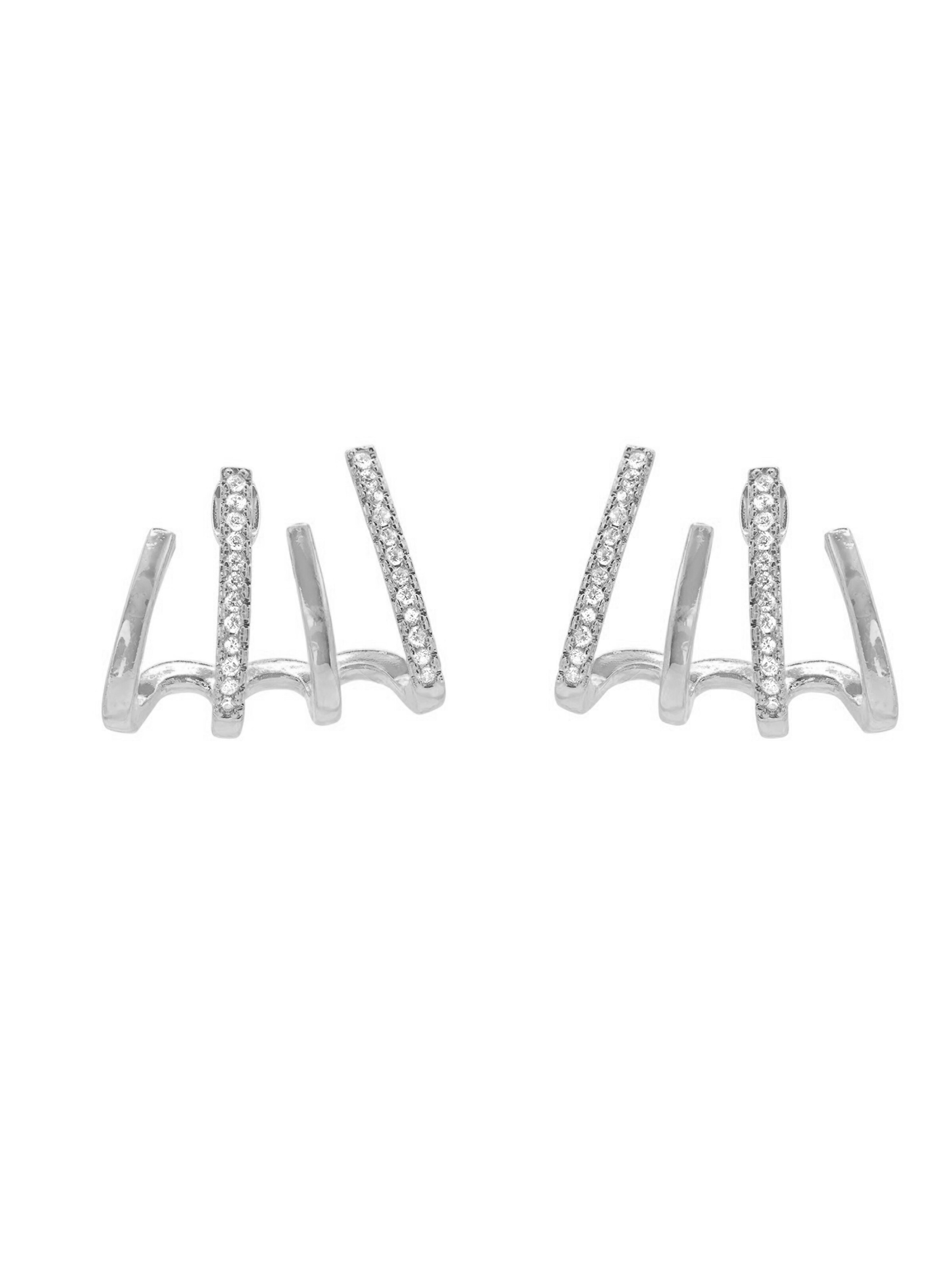 Boucles d'oreilles 'Runa' Heideman en argent : devant