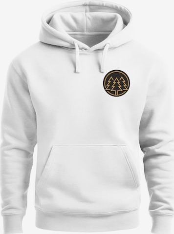 Neverless Sweatshirt 'Bäume Badge' in Weiß: Vorderseite