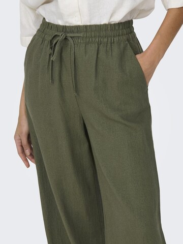 JDY Wide leg Trousers 'Say' in Green