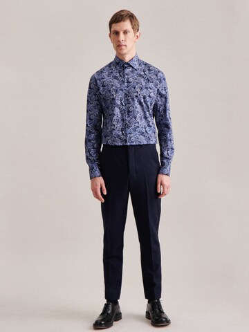 SEIDENSTICKER Slim Fit Businesshemd in Blau