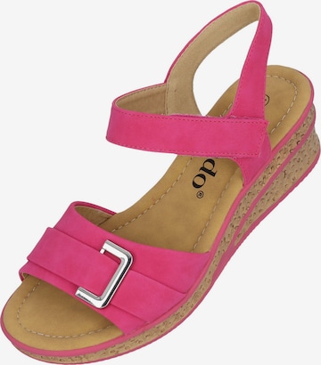 Palado Sandalen met riem 'Vemlu' in Roze: voorkant