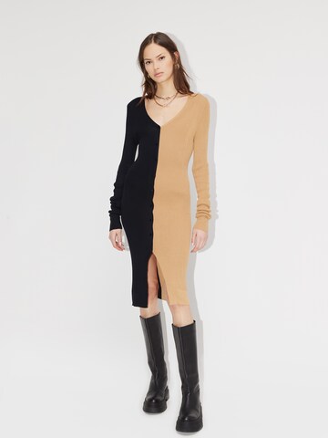 LeGer by Lena Gercke Knitted dress 'Kaili' in Beige: front