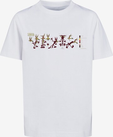 F4NT4STIC T-Shirt 'Looney Tunes Wile E' in Weiß: predná strana