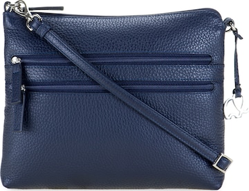 mywalit Cremona Umhängetasche Leder 20 cm in Blau: Vorderseite