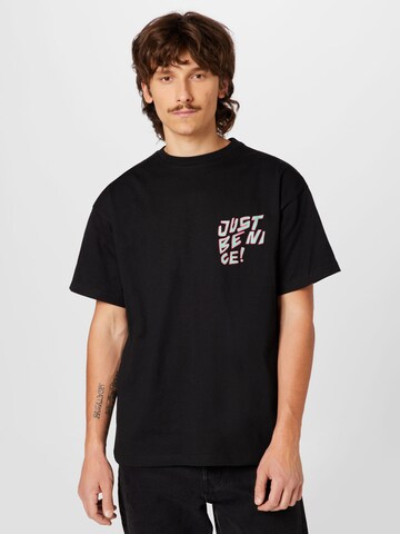 Dr. Denim - Camisa 'Trooper Tee' em preto: frente