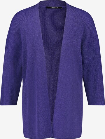 Cardigan TAIFUN en violet : devant