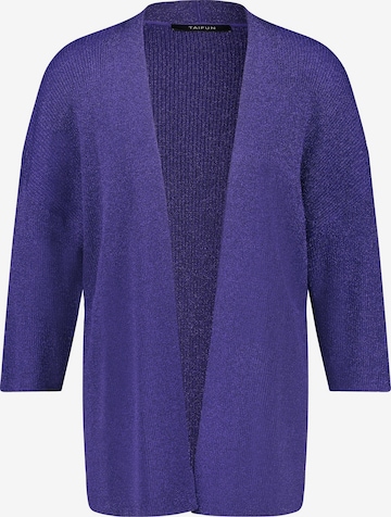 Cardigan TAIFUN en violet : devant