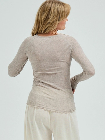 Seamless Basic Shirt 'Elvira' in Beige