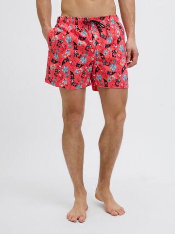 JACK & JONES Zwemshorts 'JPSTMaui' in Oranje: voorkant