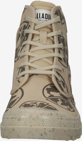 Palladium Lace-Up Boots in Beige