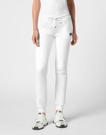 Philipp Plein Tapered Broek in Wit: voorkant