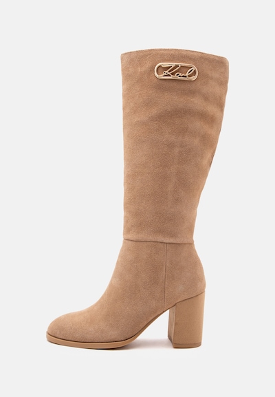 Karl Lagerfeld Bottes en 35 en beige, Vue avec produit
