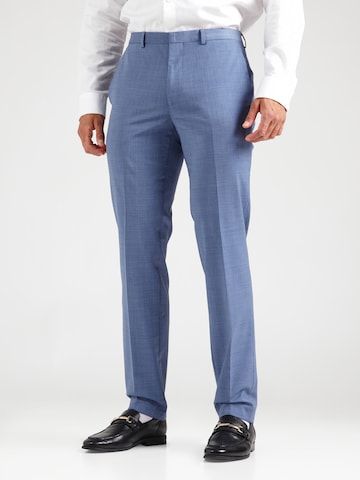 Regular Pantalon à plis 'Hesten' HUGO en bleu : devant