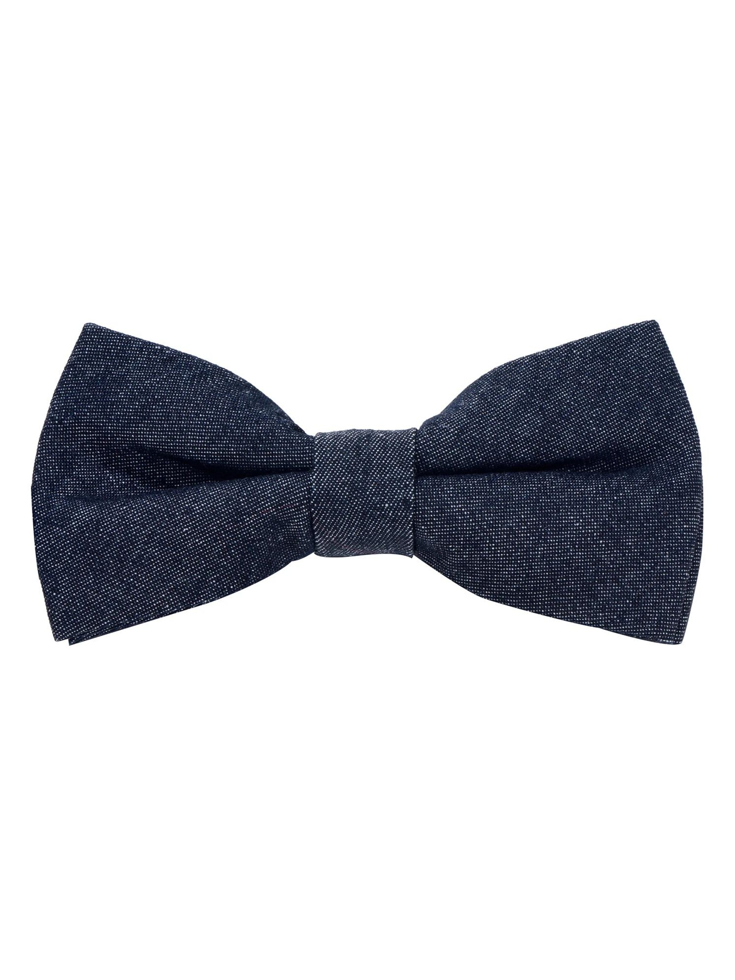 DonDon Bow Tie 'DonDon Herren Jeans Fliege Schleife gebunden 100% Baumwolle dunkelblau' in One size in Navy, Item view