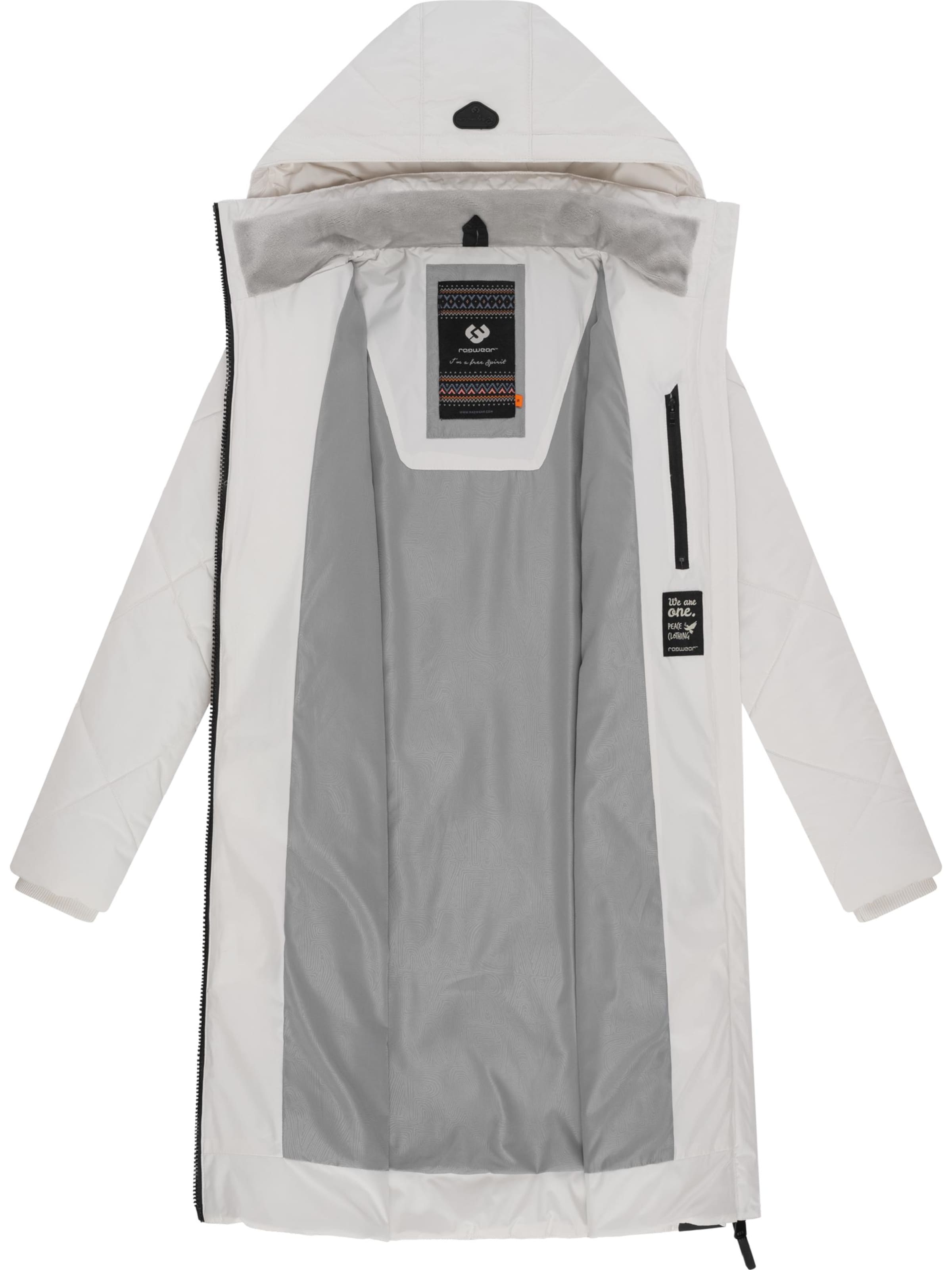 Ragwear Функционално палто 'Rebela' в бяло