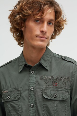 CAMP DAVID Regular fit Button Up Shirt in Green