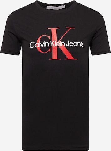 Calvin Klein Jeans Tričko – černá: přední strana