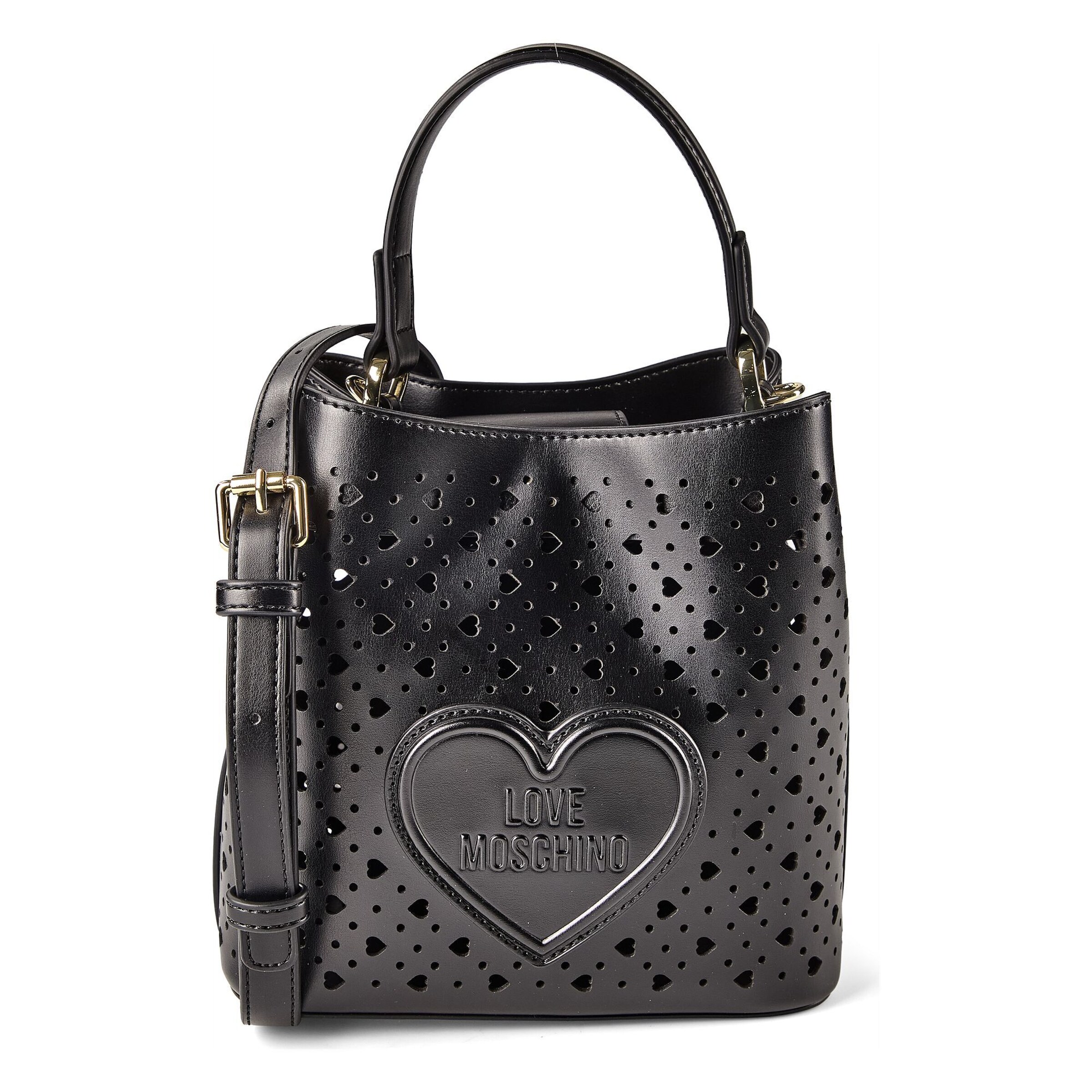 Borsa a spalla di Love Moschino in nero: frontale