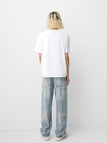 Bershka Wide Leg Jeans in Blau