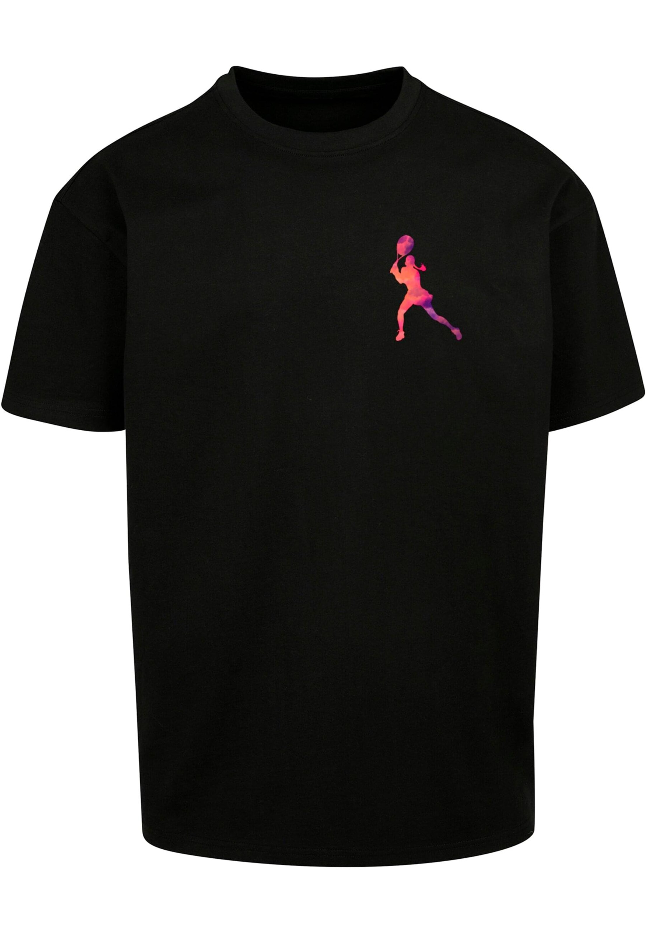 Merchcode Shirt 'Tennis Woman Silhouette' in Black: front