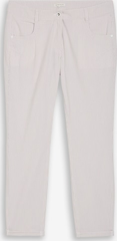 Coupe slim Pantalon chino TOM TAILOR en gris : devant