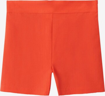 Pantaloni 'LIM' de la MANGO pe portocaliu: față