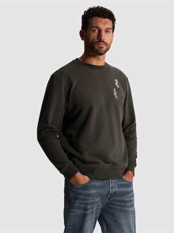 Felpa 'Sweatshirt with back graphic and chest logo' di CAST IRON in grigio