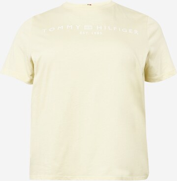T-shirt Tommy Hilfiger Curve en jaune : devant