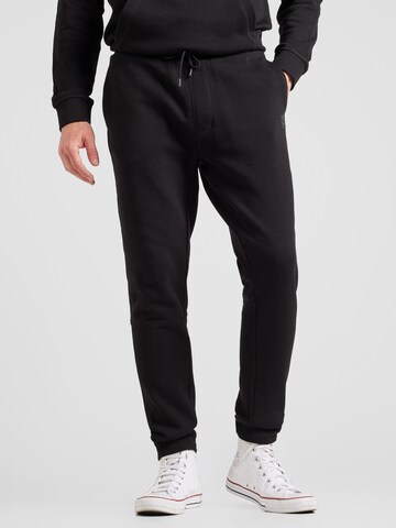 BOSS Tapered Trousers ' Sestart ' in Black: front