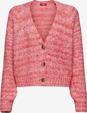 ESPRIT Knit Cardigan in Red: front